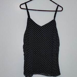 Torrid Black Camisole with White Dots